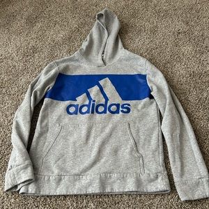 Adidas Youth large 14/16 sweatshirt Grey/Blue
